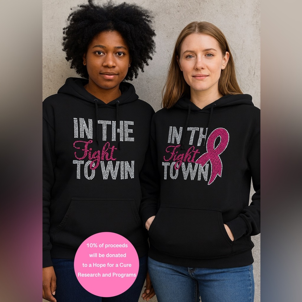 Black 'In The Fight to Win' Women's T-Shirt Long Sleeve